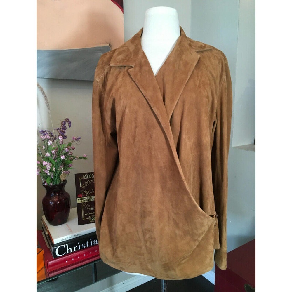 Ralph Lauren Brown Suede Blouse Top Shirt